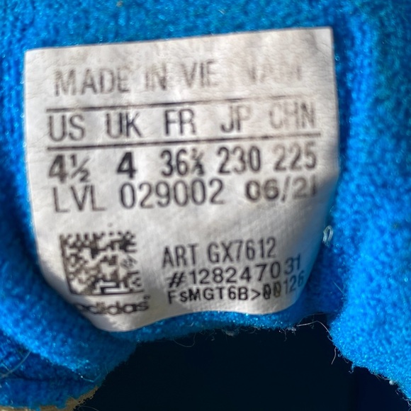 ADIDAS Sport LEGO Shock Blue Kids/Youth Shoes/Sneakers Size 4.5 - Picture 5 of 7